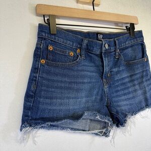 GAP Blue Jean Shorts with Distressed Hem Women's Size 26P‎ 3" Short
